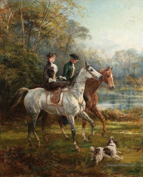 Le matin Ride 2 Heywood Hardy chasse Peinture à l'huile